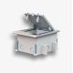 Floor box 6M IP66 - floor box for mounting sockets of the standard 22.5x45 mm (45x45 mm), hinged