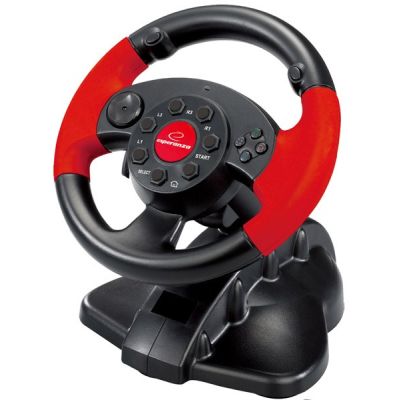 4. Esperanza High Octane EG103 Vibration Steering Wheel (PC, PS2, PS3; black)