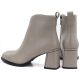 5. Women's beige leather high-heeled ankle boots Vinceza 67057