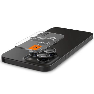 4. Spigen Glas.tR EZ Fit Optik Pro Camera Cover for iPhone 15 Pro / 15 Pro Max / 16 Pro / 16 Pro Max / 17 Pro / 17 Pro Max - 2 pcs.