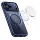 3. Tech-Protect Magpeak Magsafe CC Case for iPhone 17 Pro Max - Clear Navy Blue