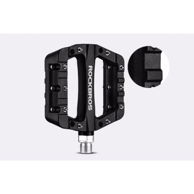3. Rockbros 2017-12CBK Nylon Bicycle Pedal Set - Black