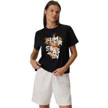 Women's T-shirt 4F F2721 deep black 4FWSS26TTSHF2721 20S
