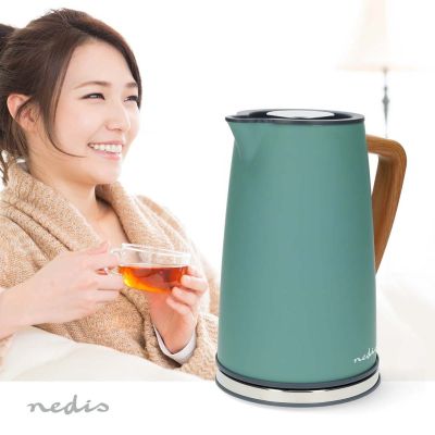 3. Nedis KAWK510EGN 1.7L Green Electric Kettle