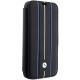 3. Case BMW BMBKP14L22RVSK iPhone 14 Pro 6.1" black/black bookcase Leather Stamp Blue Lines