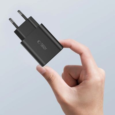 5. Tech-Protect NC30W charger 2x USB-C PD 30W / USB-A QC 3.0 - black