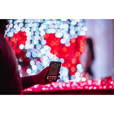 9. Twinkly Smart LED Curtain 210 RGB+W 2.1 m