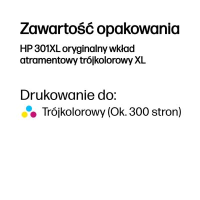 20. HP Color Ink HP 301XL, HP301XL=CH564EE, 330 pages, 6 ml