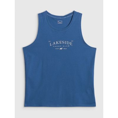 5. Men's regular sleeveless shirt with print 4F 4FRSS26TSLEM331-033S