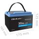 6. LiFePO4 Lithium Iron Phosphate Battery 12.8V 30Ah 384Wh BMS