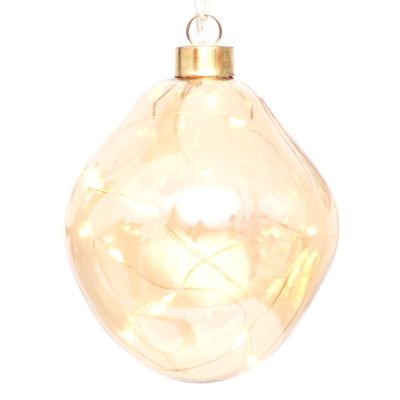 23. GLASS BALL MATRIX DROP LED 10CM GOLD
