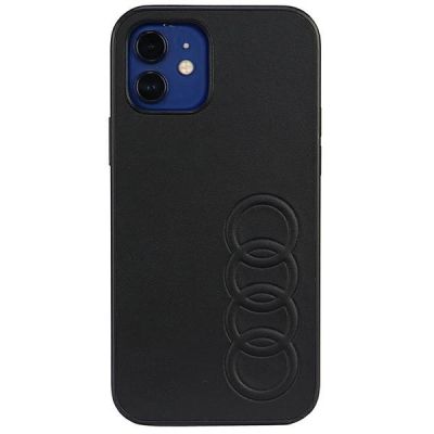 Audi Synthetic Leather iPhone 12/12 Pro 6.1" black/black hardcase AU-TPUPCIP12P-TT/D1-BK