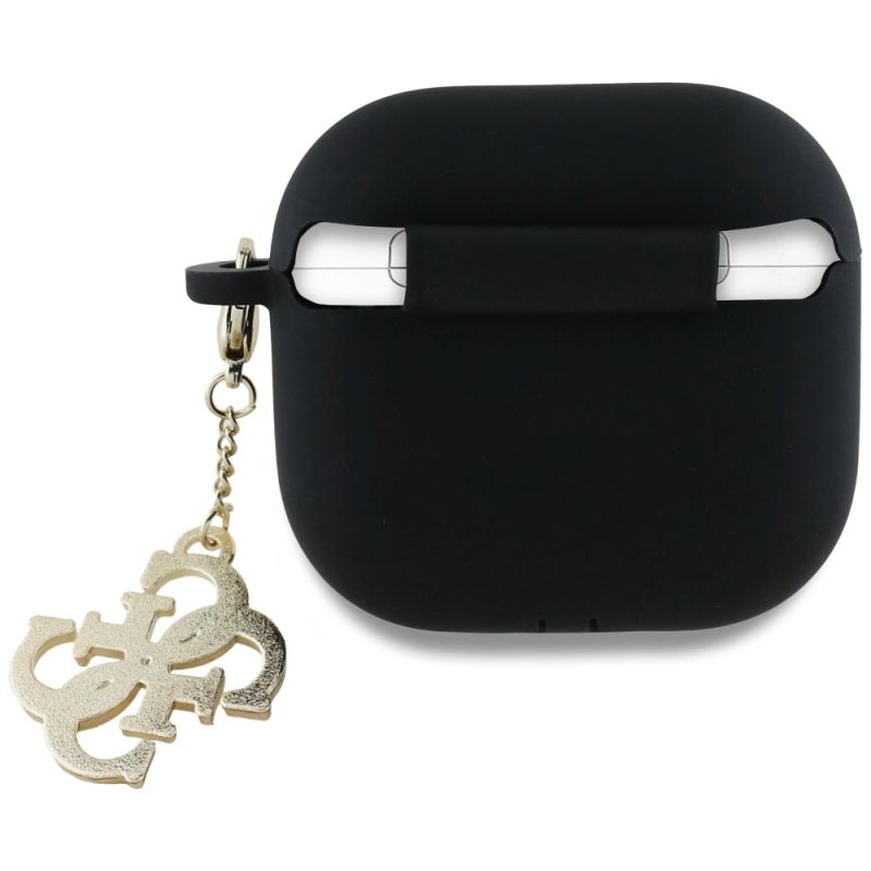 2. Guess 4G Charm Case for AirPods 4 - Black