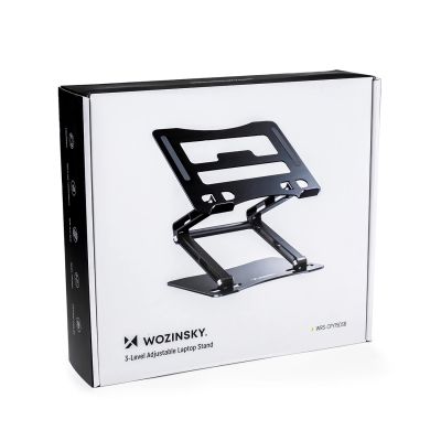 6. Wozinsky WRS-CPY75DSB Aluminum Laptop and Tablet Stand + Free Smartphone Stand - Black