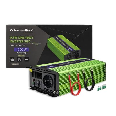 4. Qoltec Monolith Power Adapter/Inverter Automatic 1200 W Green