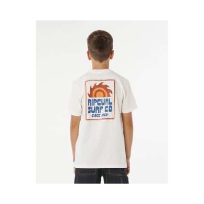 3. RIP CURL Pacific Rinse Sunrise Tee-Boy White