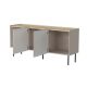 2. FELLINI chest of drawers 150x40x70 cashmere + oiled oak top