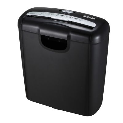 Activejet ASH-0601S shredder, P-2, 10 l, 6 mm strip, 6 sheets, black.