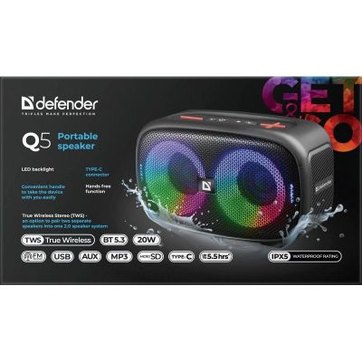 22. DEFENDER Q5 BLUETOOTH SPEAKER 20W