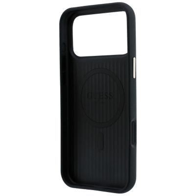7. Guess Perforated 4G Gold Logo Magsafe Case for iPhone 17 Pro Max / 18 Pro Max - Black