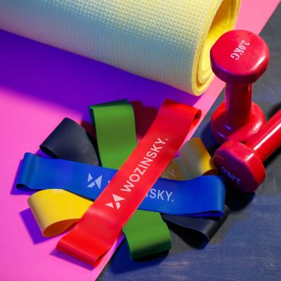 3. Wozinsky WGO-5 latex resistance bands - 5 pcs.