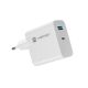 NATEC CHARGER RIBERA GAN 1X USB-A + 1X USB-C 45W WHITE NUC-2142