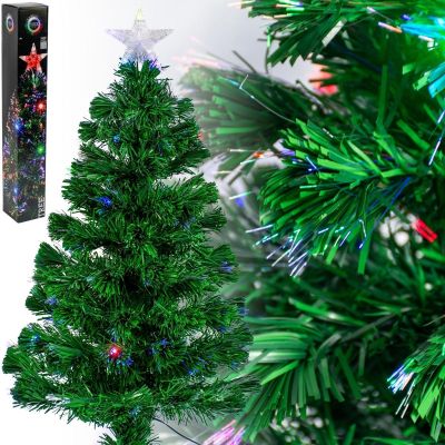 DECORATIVE FIBER OPTIC CHRISTMAS TREE MULTICOLOR 90CM