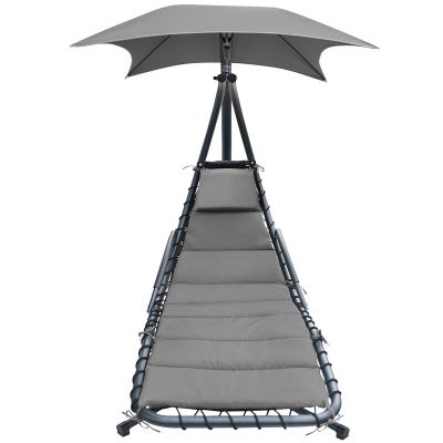 11. SWING ROCKING CHAIR WITH UMBRELLA LISBON DARK GREY