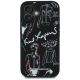 3. Karl Lagerfeld Grained Pattern & Logo MagSafe Case for iPhone 16 - Black