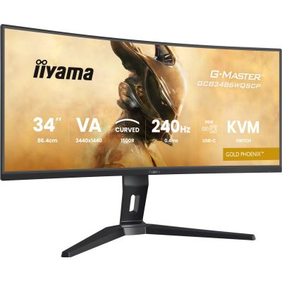 23. iiyama GCB3486WQSCP-B1 monitor 34" VA 3440x1440 500cd/m2 0.4ms 2xHDMI 2xDP USB