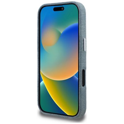 5. Karl Lagerfeld FW Jeans Signature Logo iPhone 16 Pro Case - Blue