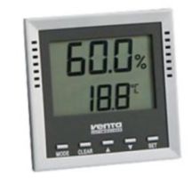 Venta 6011000 Hygrometer and Psychrometer, Indoor Electronic Hygrometer, Silver