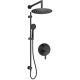 Concealed shower set with a rail - with a shower head