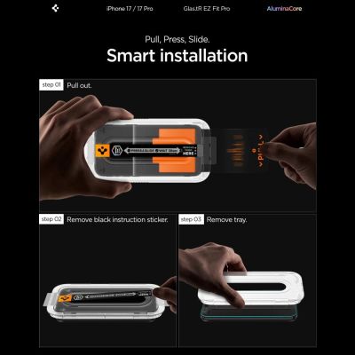 11. Spigen Glas.TR EZ Fit Pro Tempered Glass for iPhone 16 Pro / 17 / 17 Pro - Transparent