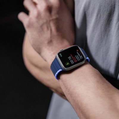 6. Magnetic Apple Watch SE, 9, 8, 7, 6, 5, 4, 3, 2, 1 (41, 40, 38 mm) Dux Ducis Strap (LD Version) - blue