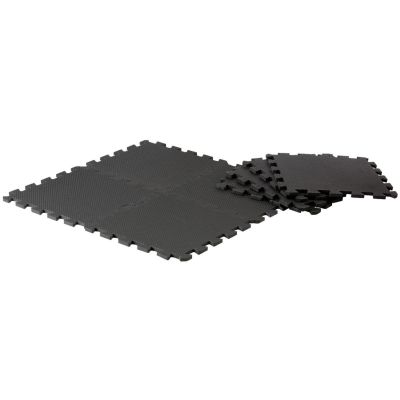 PUZZLE MAT FOR FITNESS EQUIPMENT 8 PCS 30x30x0.9 CM BLACK PURE 2 IMPROVE