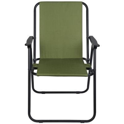 10. CAMPING CHAIR WITH ARMRESTS 52x44x75CM FOLDING GREEN