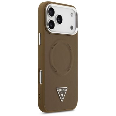 4. Guess Triangle Logo MagSafe case for iPhone 17 Pro - brown