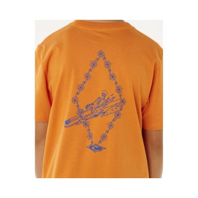5. RIP CURL Eternal Shred Art Tee-Boy Orange
