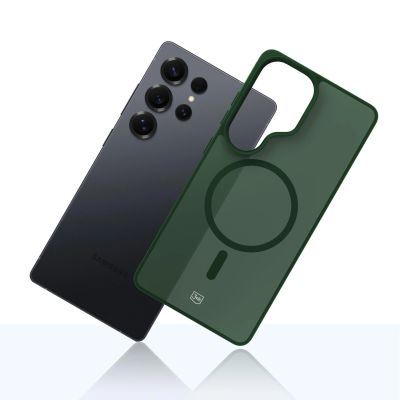 11. 3mk Smoke MagCase for Samsung Galaxy S25 Ultra - Green-Translucent