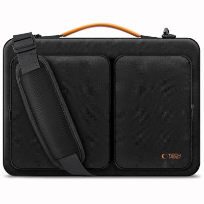 Tech-Protect Defender Bag for Laptop 13-14 - Black and Orange