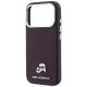 6. Karl Lagerfeld Grained Choupette Head Metal MagSafe case for iPhone 18 Pro Max - burgundy
