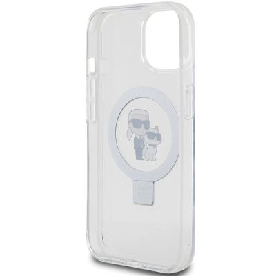 7. Karl Lagerfeld Ring Stand Karl&Choupette MagSafe case for iPhone 14 / 15 / 13 - white