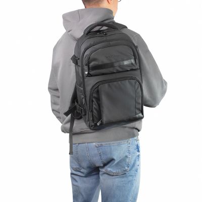 34. Wozinsky WPW-20L Travel Backpack with Laptop Pocket 40x20x25 cm for the Luggage Hold - Black