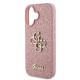 6. Guess Fixed Glitter Big 4G iPhone 16 Case - Pink