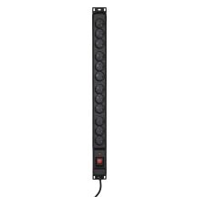 Activejet COMBO surge protector/12 gn/3 m/cz (12 x UTE; 10 A (2500 W); 3 m; black)