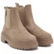 4. Women's suede ankle boots on a beige platform Big Star UU274858