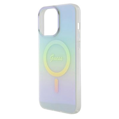 6. Guess GUHMP15XHITSQ iPhone 15 Pro Max turquoise/turquoise hardcase IML Iridescent MagSafe
