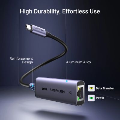 7. Ugreen CM648 USB-C to RJ45 Ethernet 2.5G adapter - gray