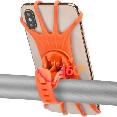 2. Rockbros LF436 Handlebar Clamp Phone Holder - Orange